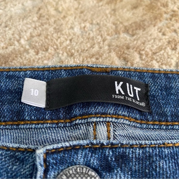 Kut from the Kloth Catherine Boyfriend Straight Leg Dark Wash Jeans: 10 - Picture 4 of 11